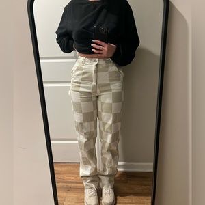 Pacsun checkered tan cargo pants/size 26